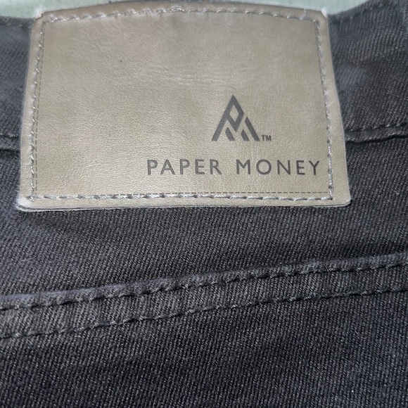 Men’s black straight leg denim jeans by Paper Money/size 42/ good condition - Picture 8 of 10